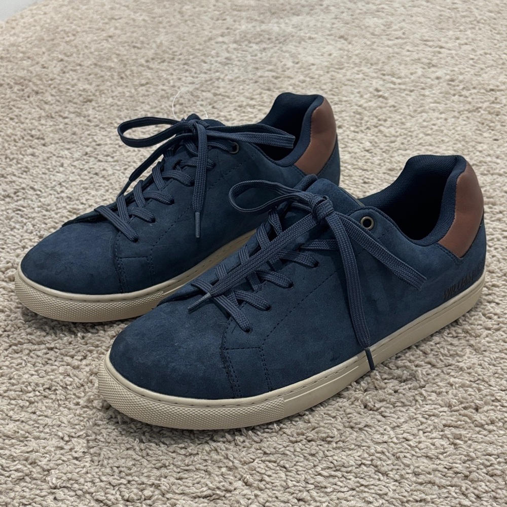 William Rast Men’s Navy Blue Suede Sneakers Size 10M
